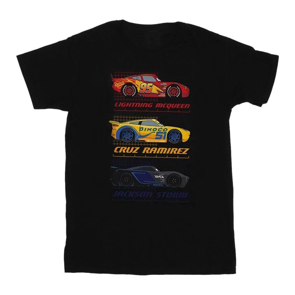Cars Boys Racer Profile Cotton T-Shirt / Black